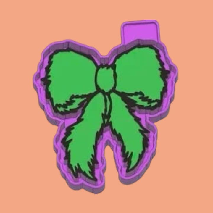 Grinch rosett Freshie silikonform / formare för wholesale av Roussell Prints and Demand LLC