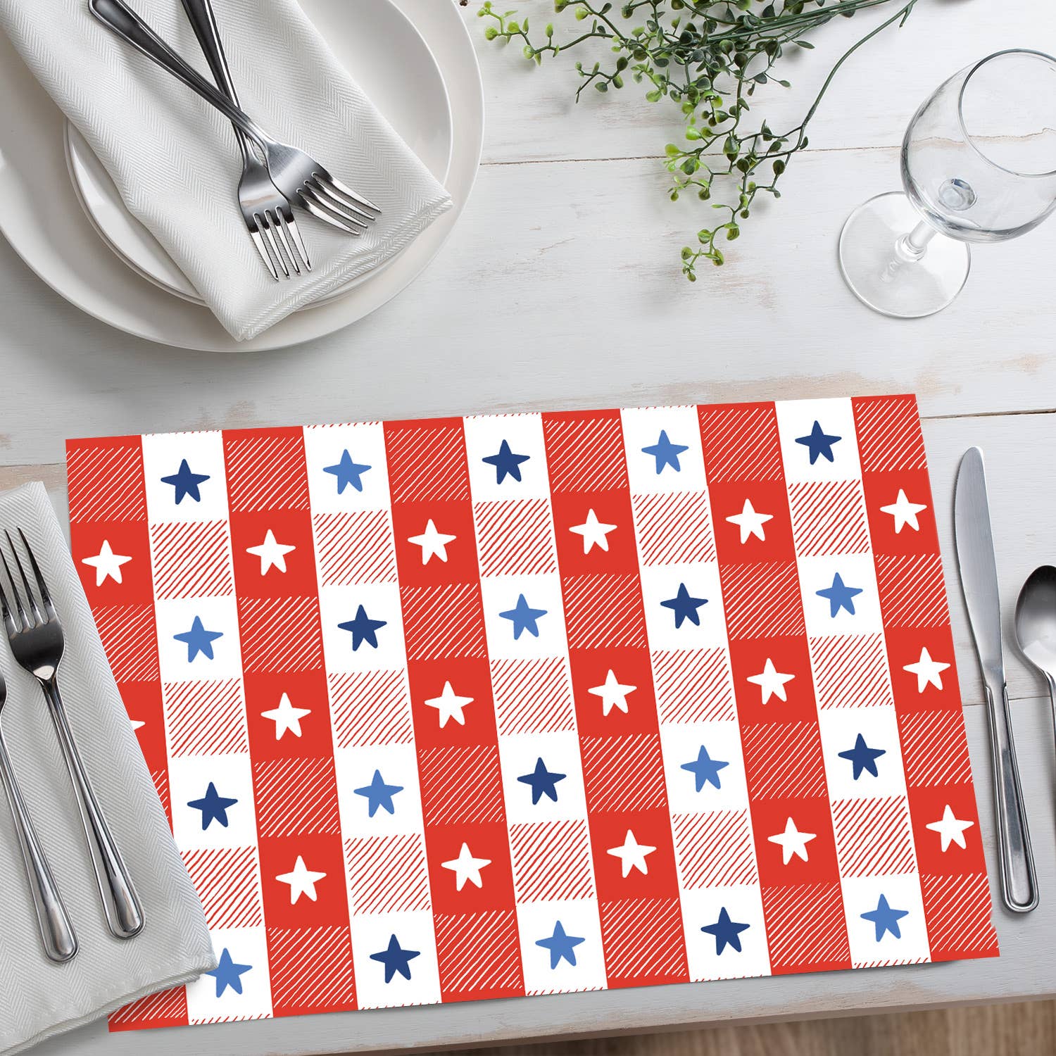 CounterArt/Highland Home/Thirstystone - Wholesale Placemat - "Patriotic Picnic" Premium Paper Stock Placemats 24 Sheet3