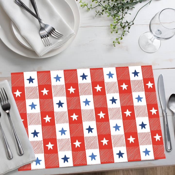 CounterArt/Highland Home/Thirstystone - Wholesale Placemat - "Patriotic Picnic" Premium Paper Stock Placemats 24 Sheet3