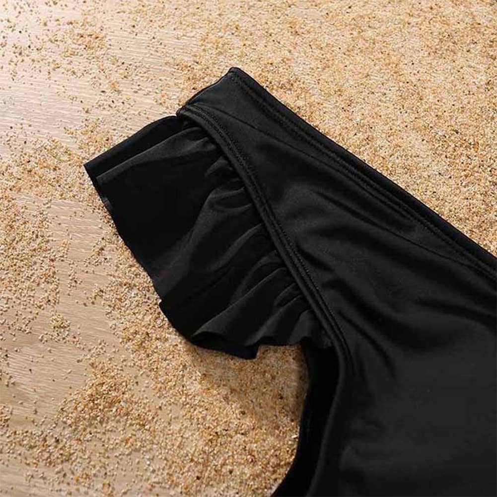 Fennco Styles – wholesale Baddräkt - Barn – Svart baddräkt med volang för mamma och dotter2