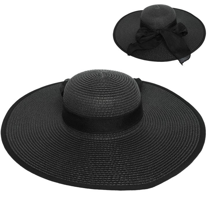 SP Sophia Collection - Wholesale Straw Hat - Women's - Floppy Oversized Wide Brim Straw Woven Sun Hat 5
