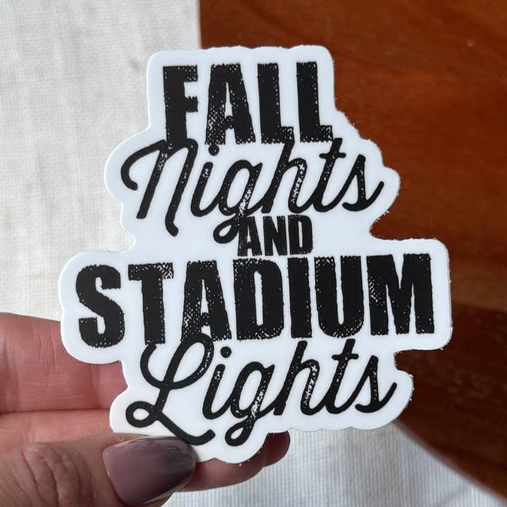 Big Moods - Wholesale Sticker - Fall Nights And Stadium Lights Black Text Sticker (Game Day)0