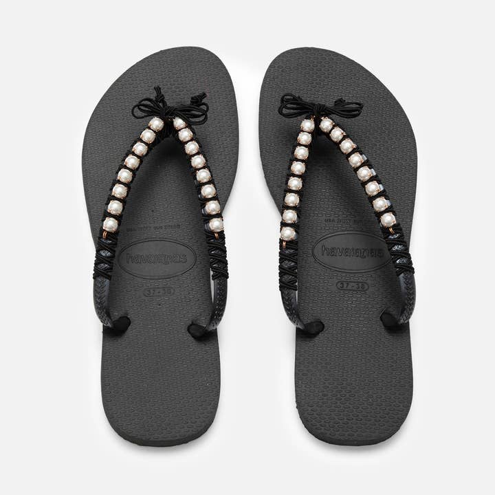 Pearls Flip Flops for wholesale by Coravana Jewelry