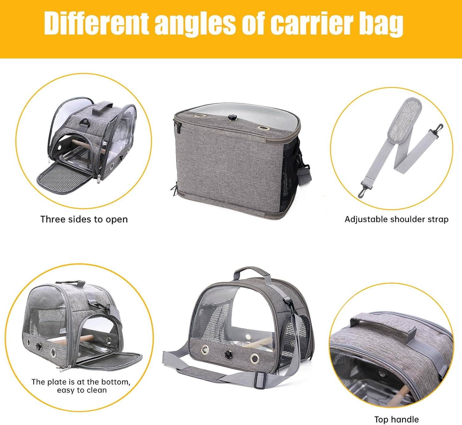 VIGOR - Wholesale Pet Carrier - Cat/Dog - Travel Carrier Bag Portable Bird Backpack with Plat2