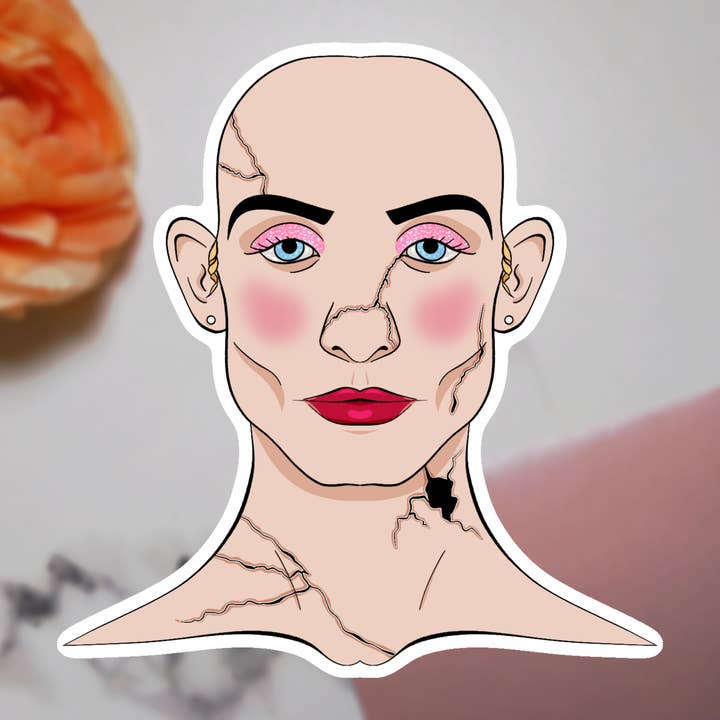 Jomfru astrologi tegn kvinde klistermærke for engroshandel hos Jelly Jean Designs