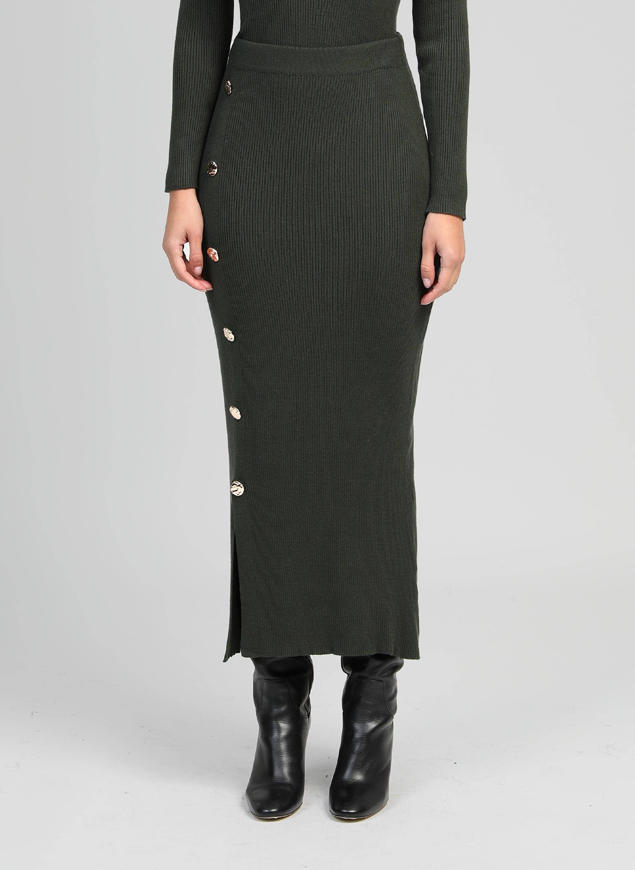 An'ge - Wholesale Skirt - Women's - NINI LONG SKIRT khaki2