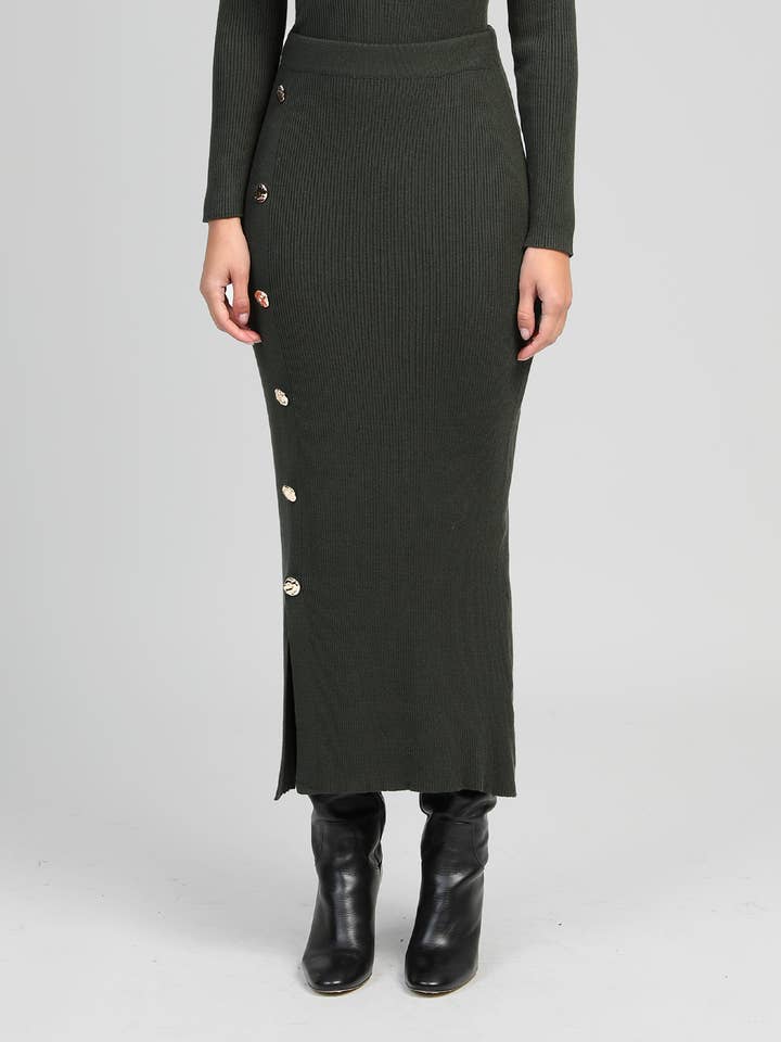 An'ge - Wholesale Skirt - Women's - NINI LONG SKIRT khaki2