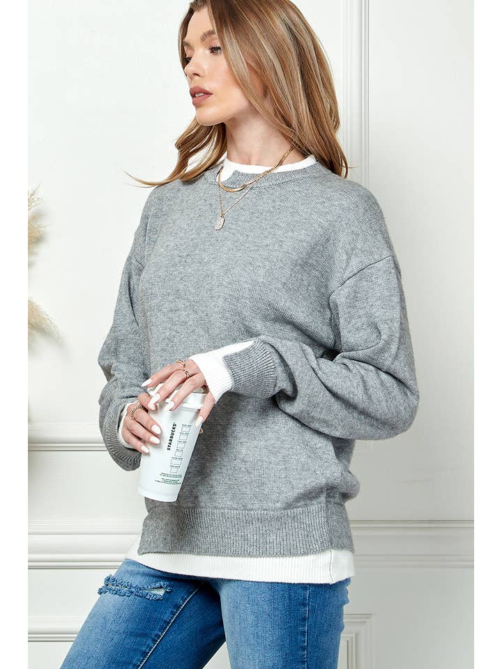 Cezele - Vendita all'ingrosso Maglione tricot - Donna - Maglione in maglia a maniche lunghe - 100% acrilico0