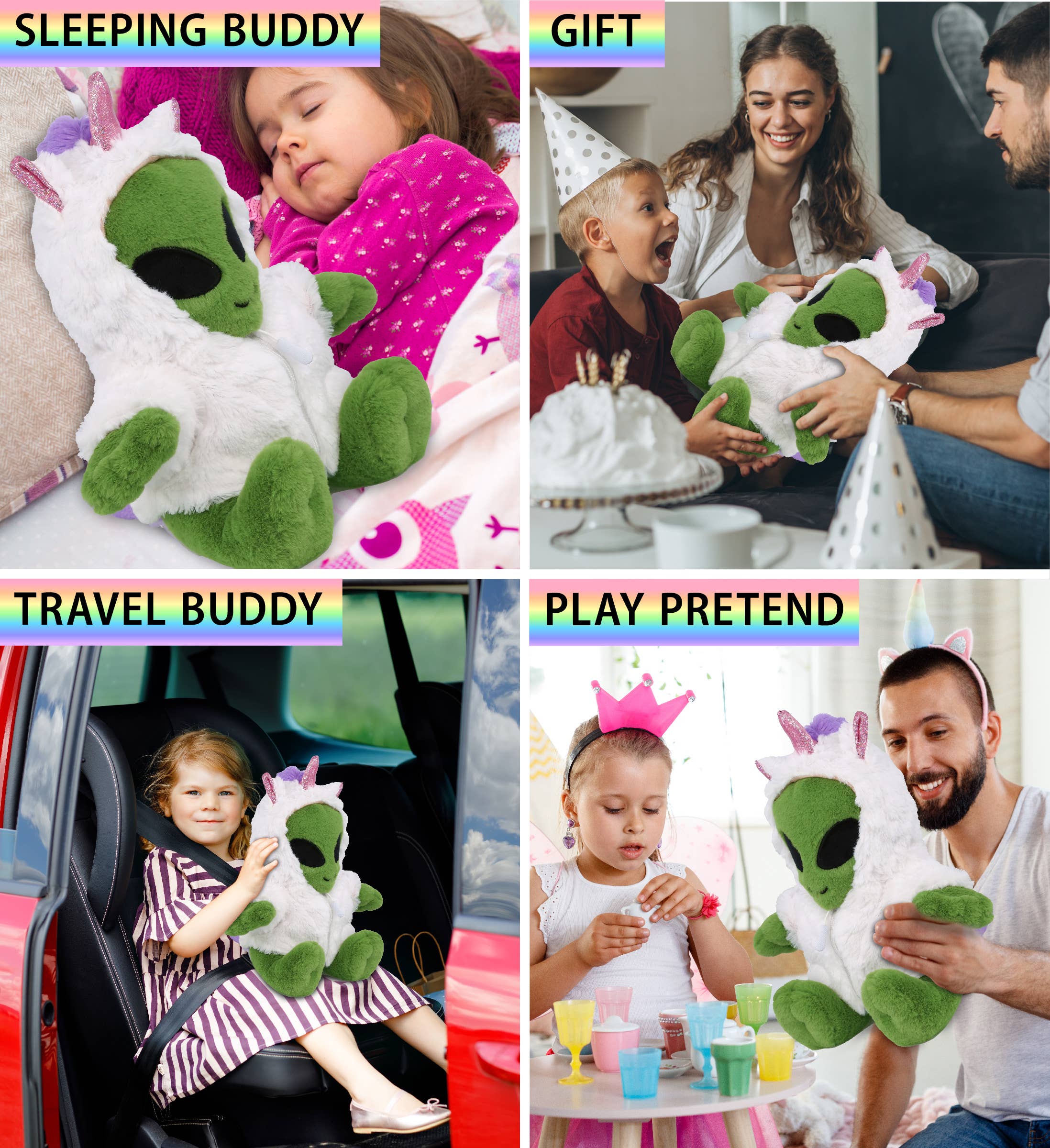 Cota Global – Großhandel Kuschel-/Plüschtier – Kind & Baby – Plüsch-Einhorn - Superweiches Plüsch - Alien 11"3