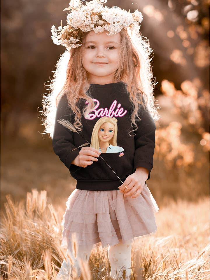 Sweatshirt met ronde hals voor meisjes - barbie Dolls voor wholesale door IALD