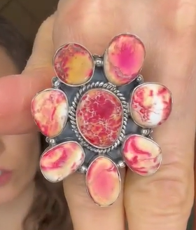 Krush Kandy - Wholesale Cocktail/Statement Ring - Desert Heat Jasper Cluster Rings MADE TO ORDER4