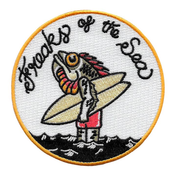 Freaks of the Sea Fish Man patch by buenas olas for wholesale by Buenas Olas