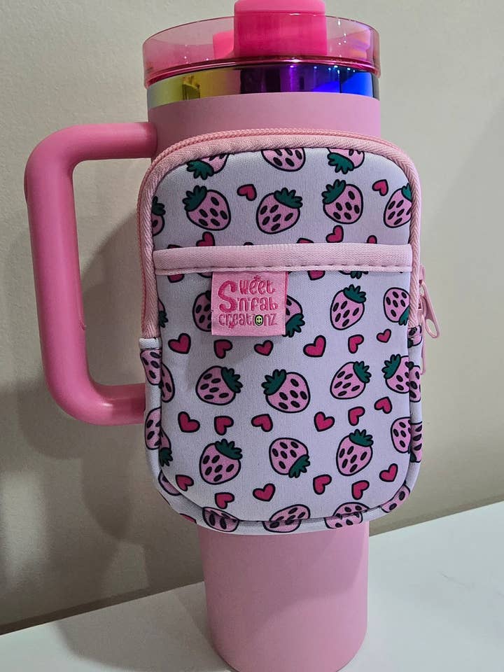 Tumbler Pouch- Strawberry for wholesale by Sweet 'n' Fab Creationz