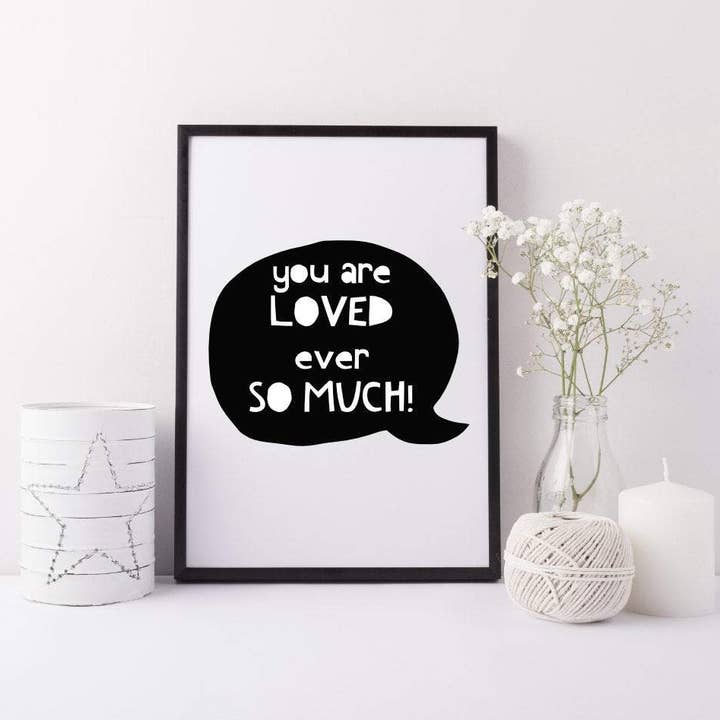 Loved So Much Print for wholesale by Word Up Creative