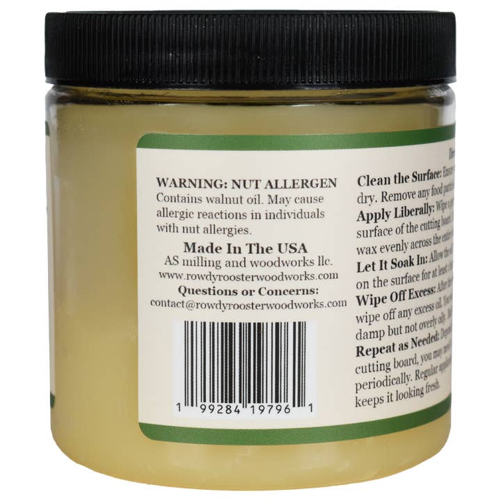 Rowdy Rooster Woodworks - Wholesale Wood Butter - All Natural Cutting Board Wax & Oil2