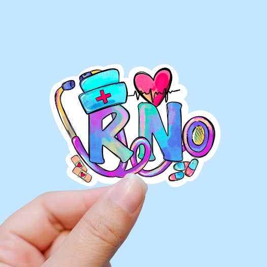 Registered Nurse Vinyl Sticker for wholesale by Sweet Humors