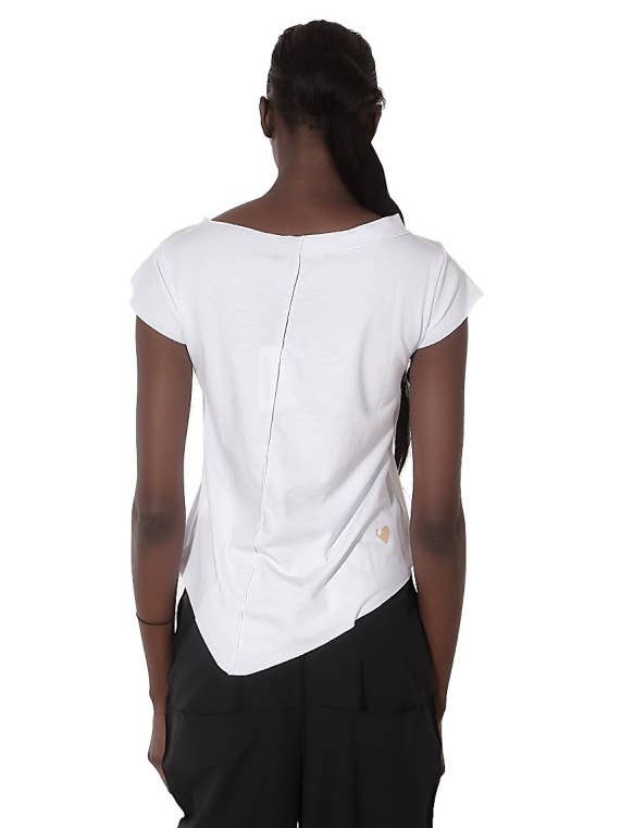 vstl - Wholesale T-Shirt - Women's - Minimal Asymmetric T-shirt - TW724
