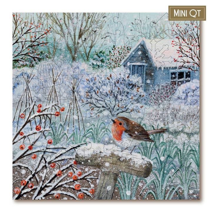 Winter Garden Robin MINI QT for wholesale by Victory Wooden Puzzles