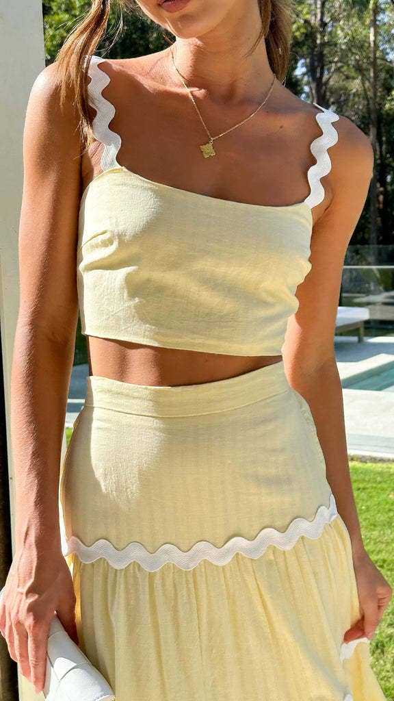 Rosa Clothing - Wholesale Top & Skirt Set - Women's - ric rac strap camisole swing tiered maxi skirt 2 piece set19