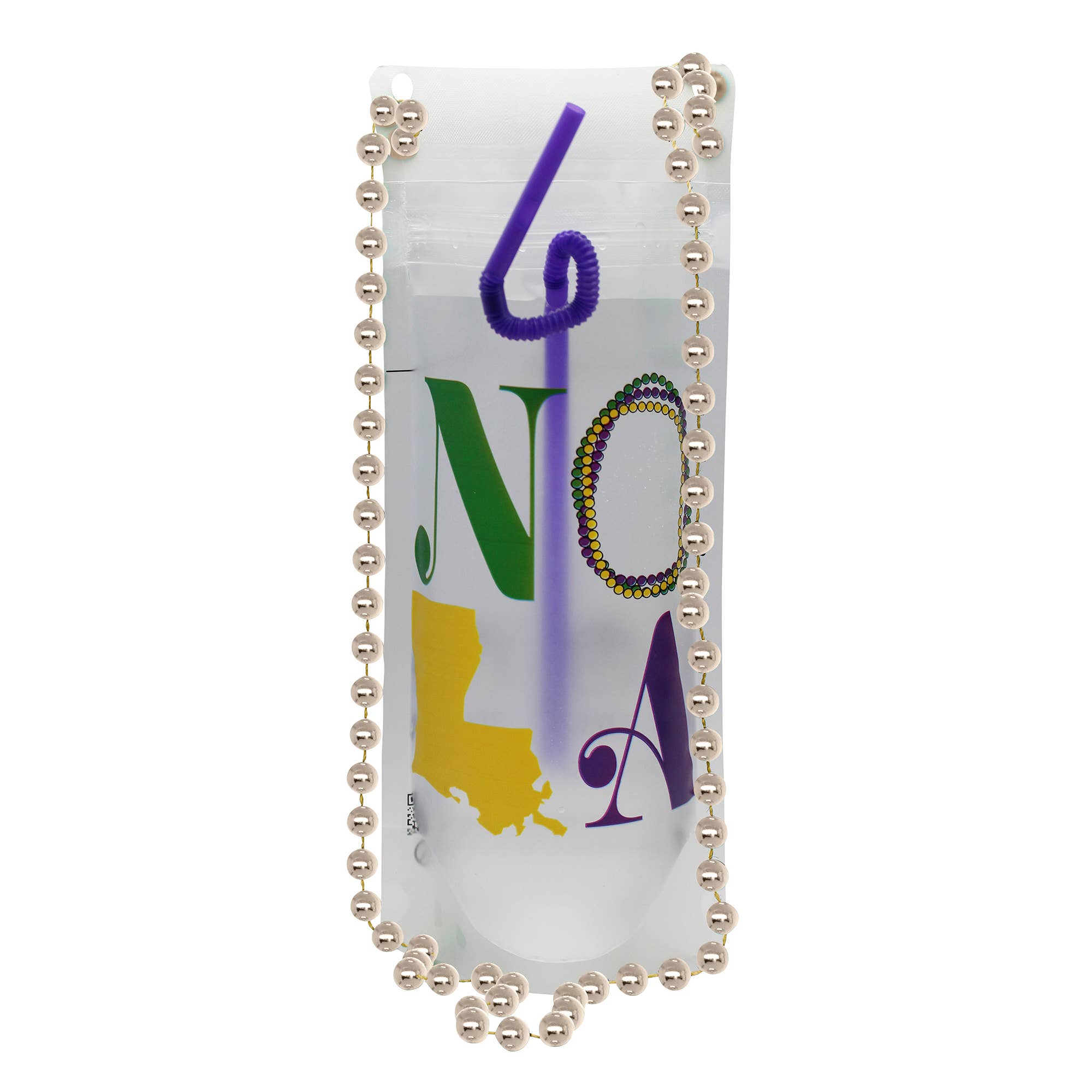 NeckSip – wholesale Party gift – NOLA Mardi Gras - Wearable Drink Pouches (16oz | 2-pk)15