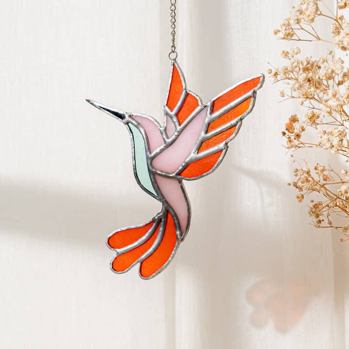 MondoBellissimo - Wholesale Suncatcher - Stained Glass Hummingbird Sun Catcher F3511