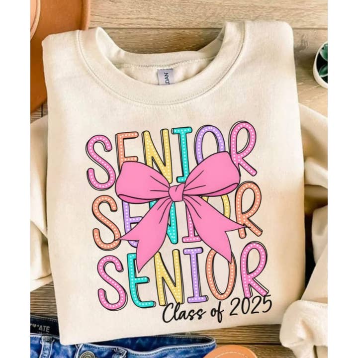 Senior Class of 2025 Bow Fleece for wholesale by MidWest Tees