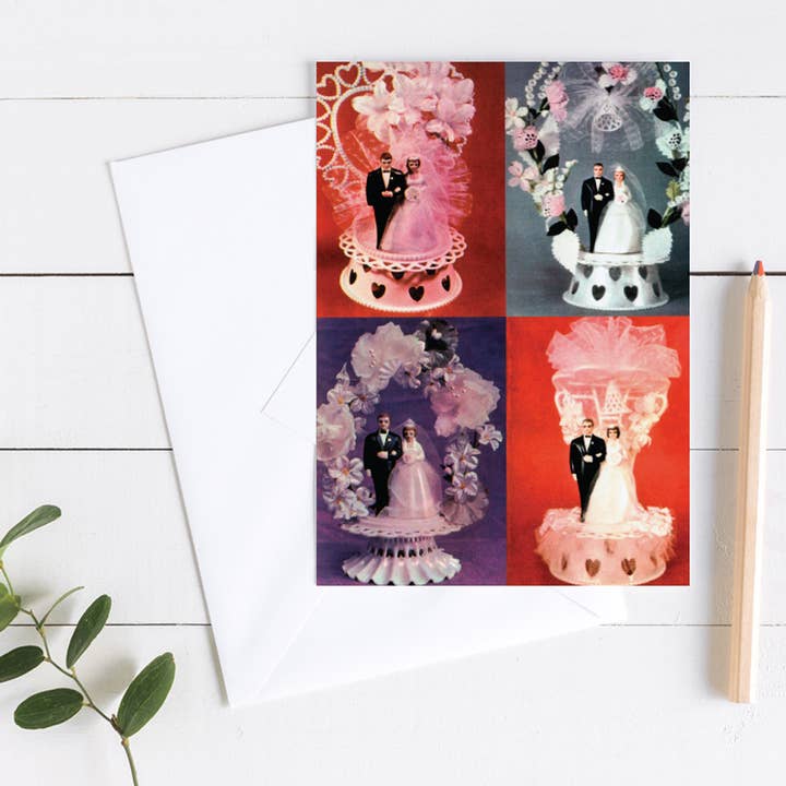 Tarjeta de felicitación de boda (pasteles de boda) para venta al por mayor de Wright Card Company