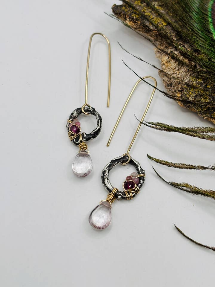 TERRA Freeform Molten Geode Earrings for wholesale by Rachel Renee Jewelry