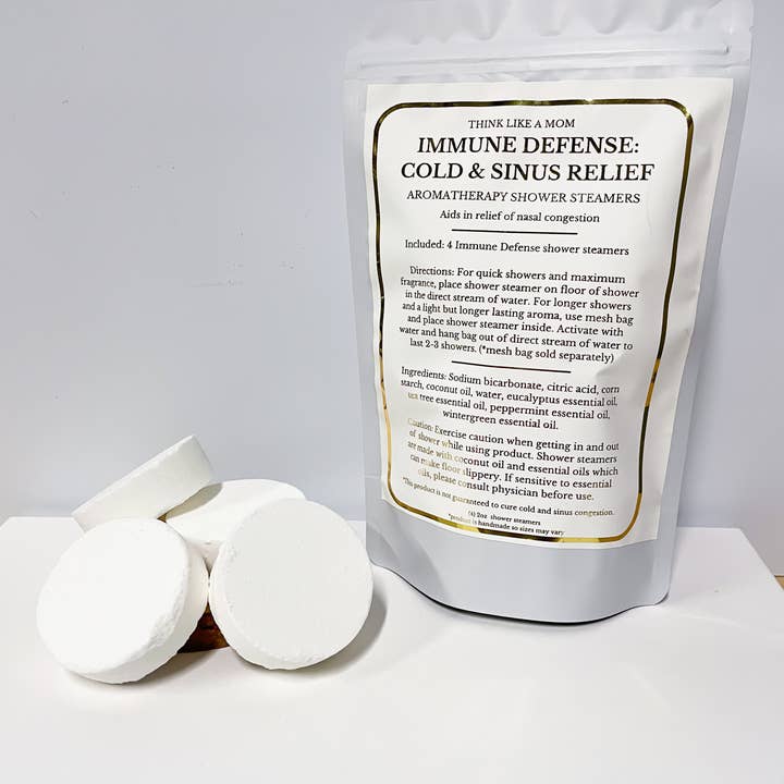 Think Like A Mom - Wholesale Shower Steamer/Bomb - Immune Defense Cold & Sinus Shower Steamers