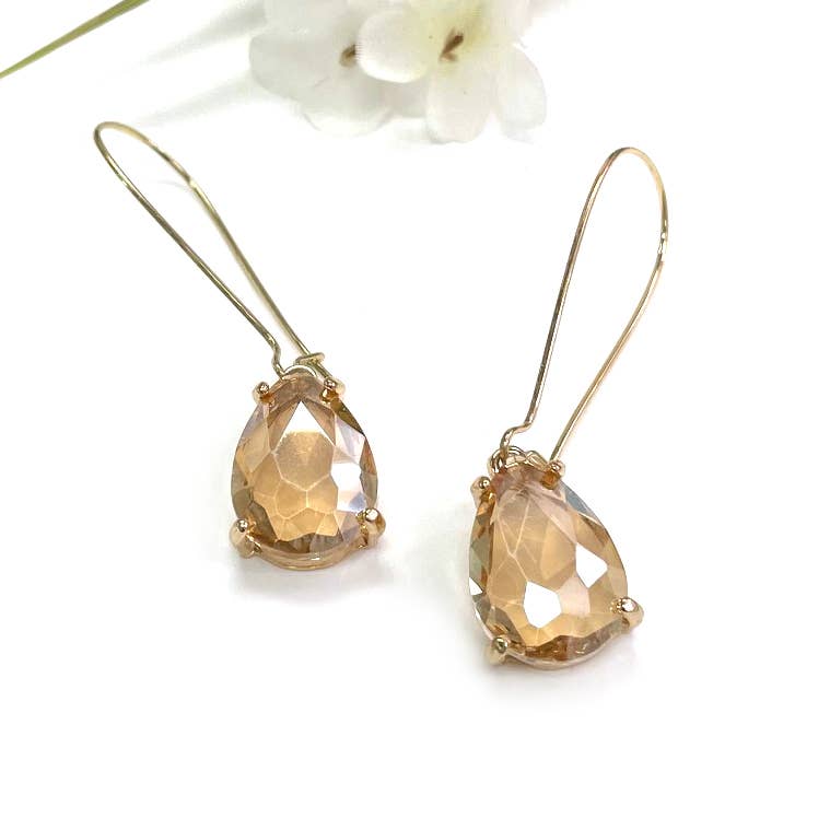 StarryNYC - Wholesale Dangle Earrings - Teardrop Glass Bead 14mm x 18mm w/ Kidney Wire Earrings15