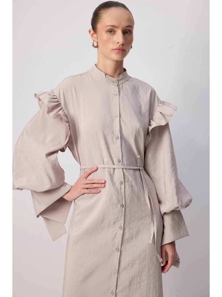 Ta RUFFLED CUPRA DRESS for wholesale on Faire2