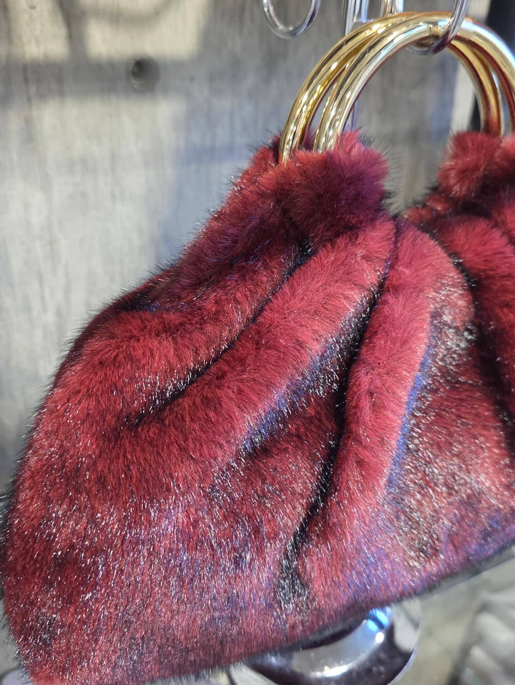 Oblige by G - Vente Sac à main avec poignée sur le dessus – femme - Sac à main avec anse en anneau en fausse fourrure 288239