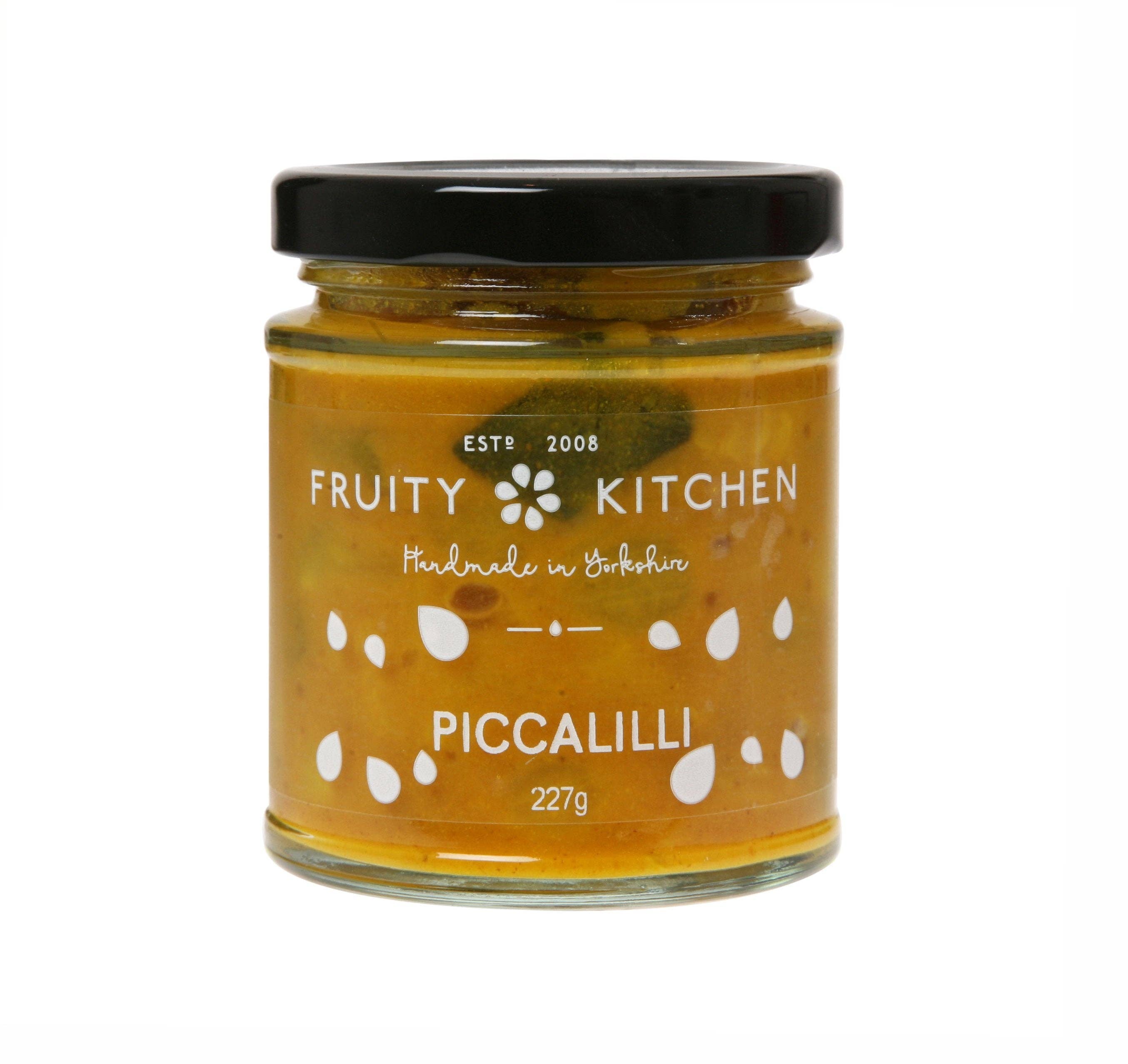 The Fruity Kitchen - Wholesale Ingemaakte groenten - Piccalilli: geschenkmand / cadeau / retail