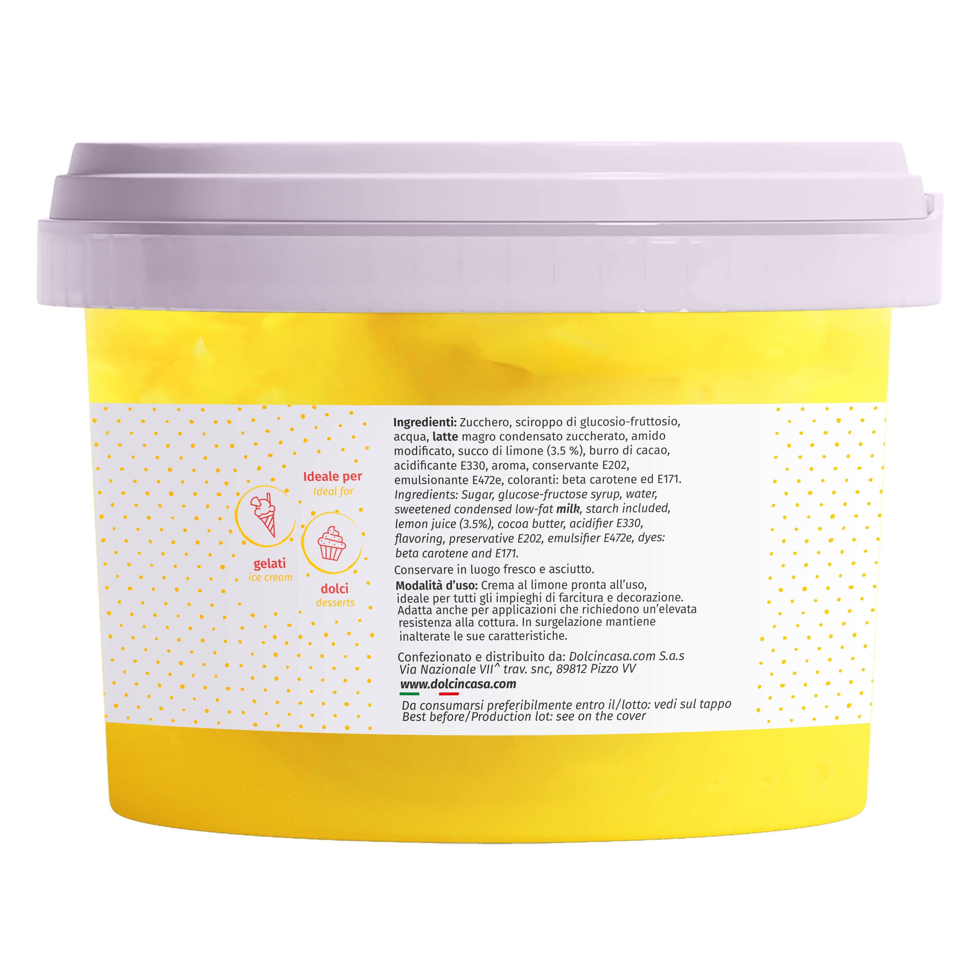 Dolcincasa.com - Wholesale Cake Mix - Spreadable and Filling Lemon Cream - 500g2