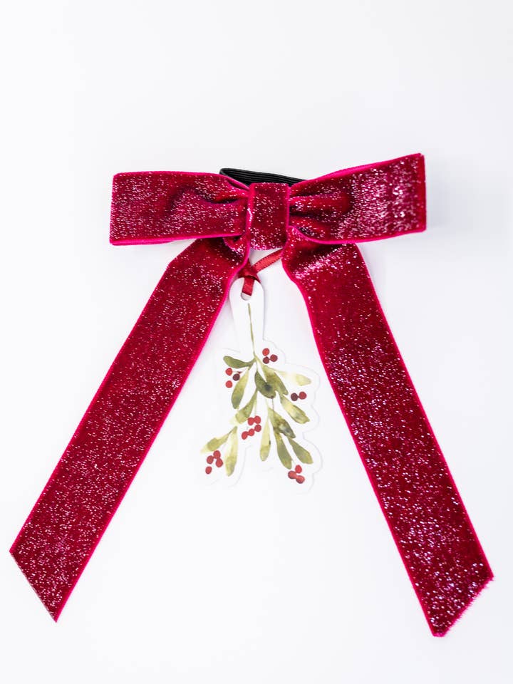 Wijngouden metalen flesboog + cadeaulabel™ - Mistletoe voor wholesale door Wrapido!