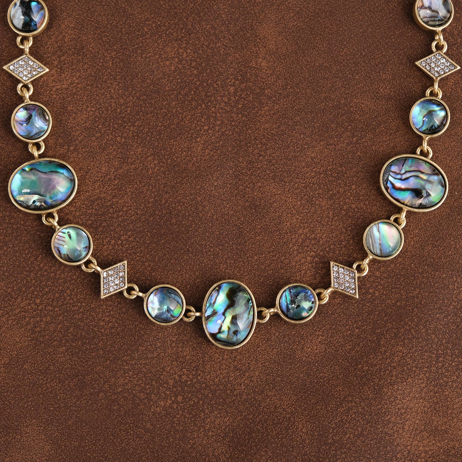 GirlyPirateCo - Wholesale Pendant/Charm Necklace - Vintage-Inspired Abalone Shell and Crystal Necklace1