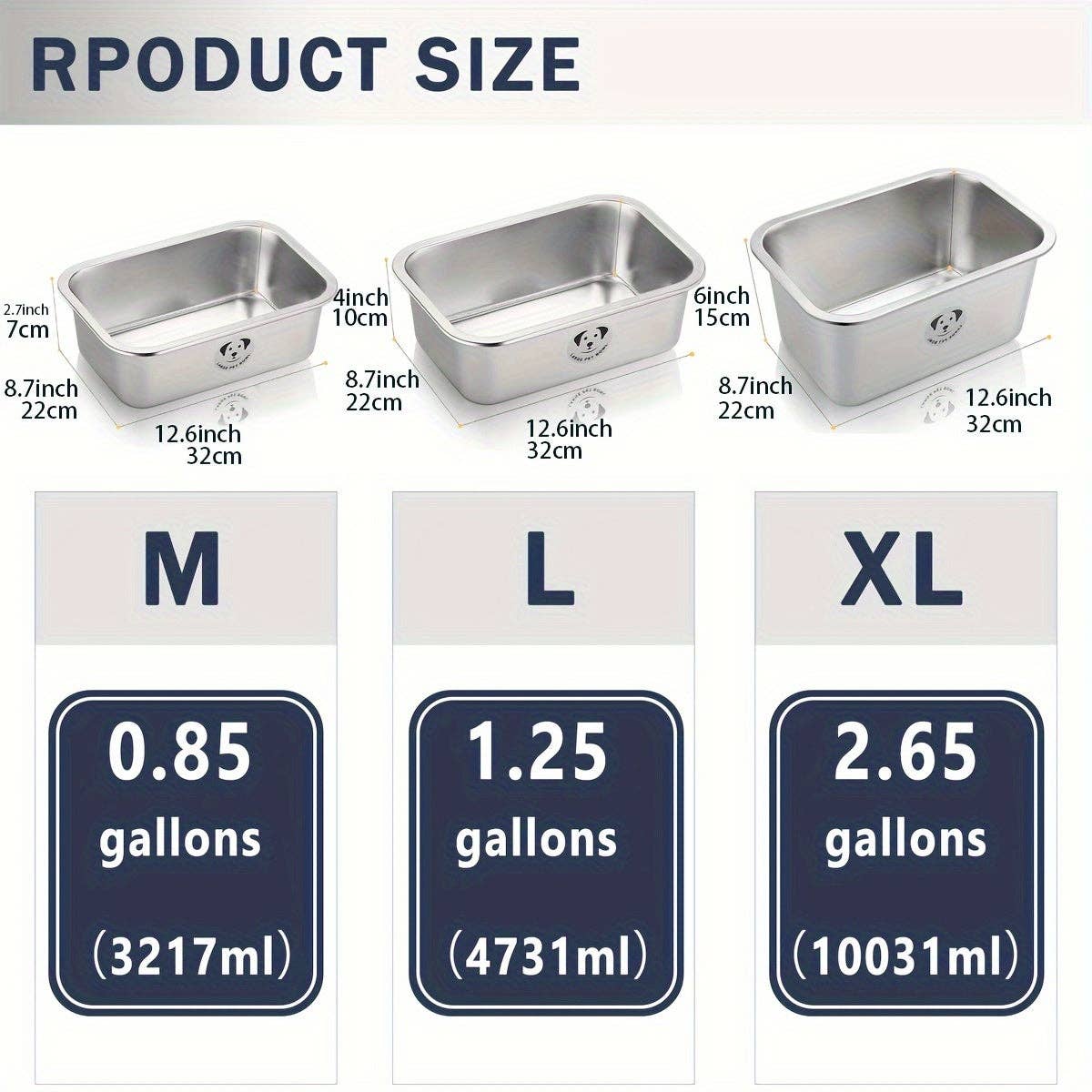 DIYSTORE – wholesale Pet bowl – Cat/dog – Stainless Steel Dog Bowls for Large Dogs, High Capacity Metal Dog Food Bowls, Ideal Food and Water Bowls for Large, X-Large, and Huge Dog6
