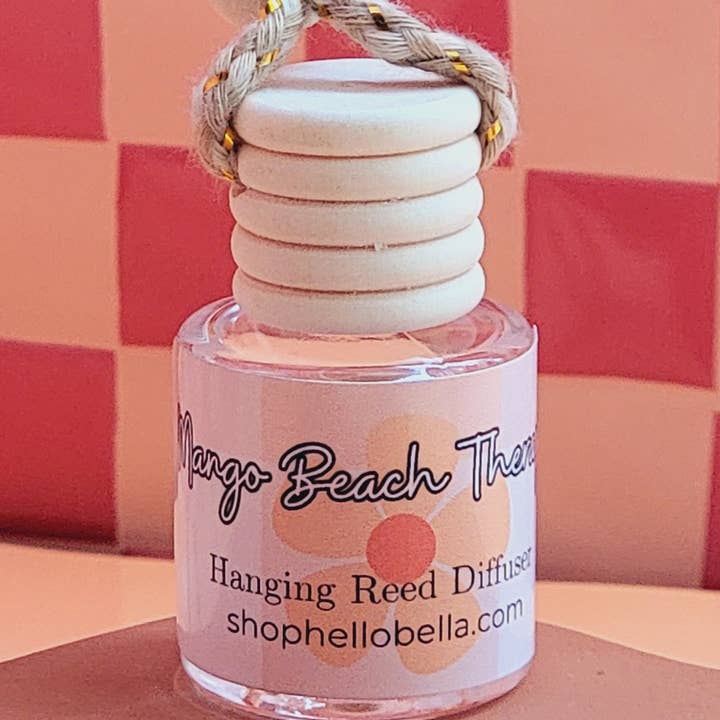 Diffusore per auto sospeso Mango Beach Therapy per la vendita all'ingrosso da parte di Hello Bella LLC