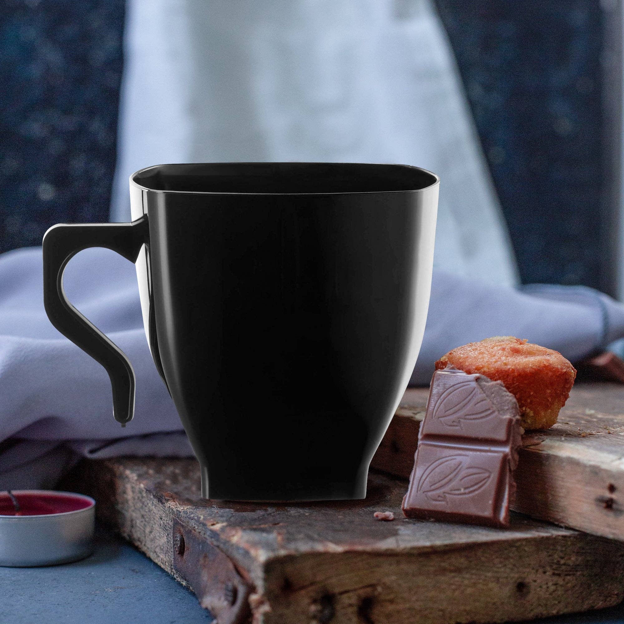 Smarty had a Party – Engroshandel Kaffekrus – 8 oz. sorte firkantede plastikkrus til kaffe - 192 stk.6