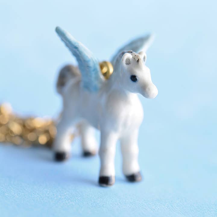 Camp Hollow Porcelain Animal Treasures – wholesale Hänge-/berlockhalsband – Pegasus Halsband0