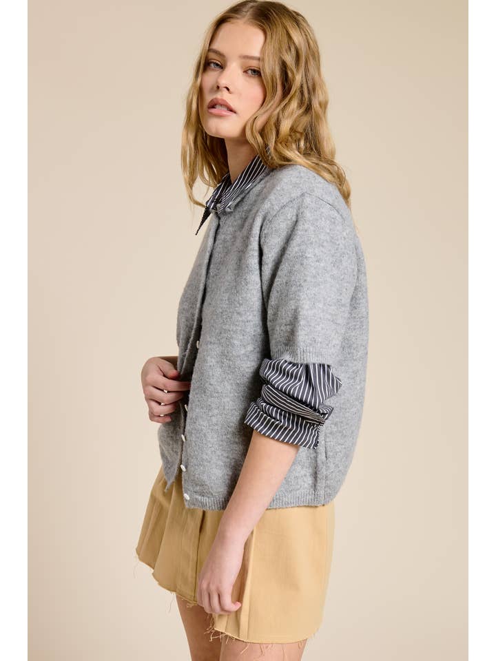 Mimosa - Wholesale Cardigan - Women's - Short Sleeve Button Down Cardigan Top10