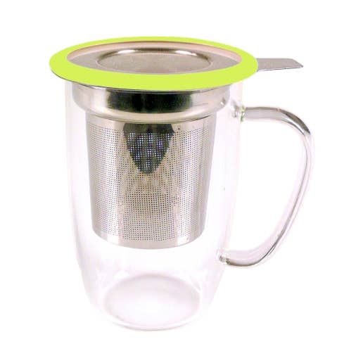 Tea mug with green lid 450 ml for wholesale by YOKO DESIGN