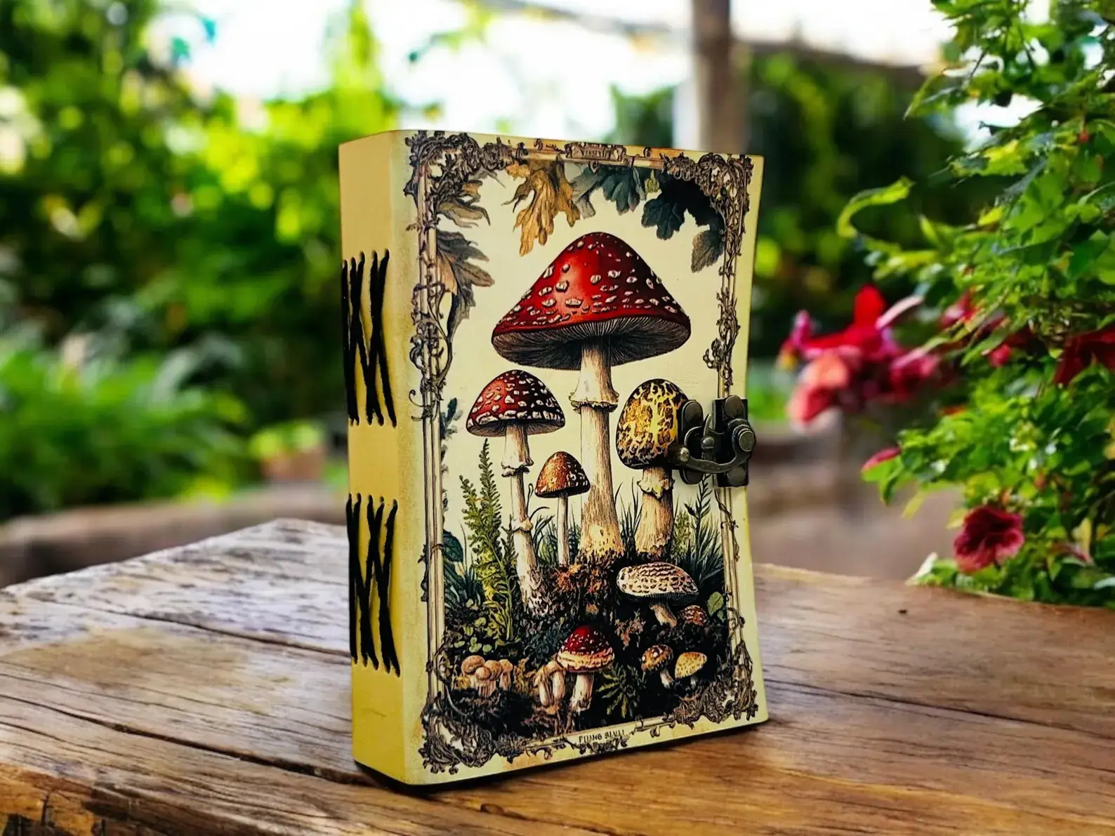 MNM HANDICRAFTS - Wholesale Journal/Diary - Grimoire Vintage Mushroom leather journal Handmade Antique 5