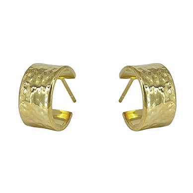 18 k guld hamret bred hoop for engroshandel hos SITA