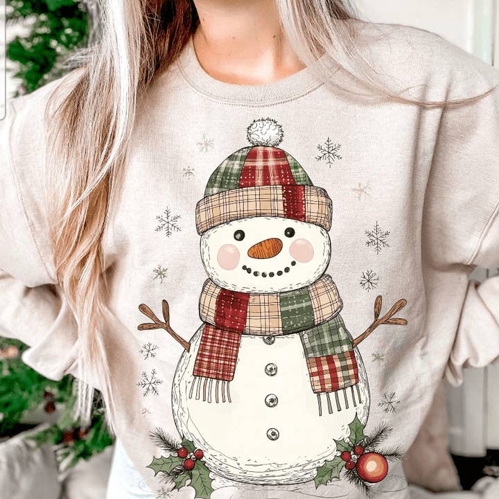 Vestuário Gráfico de Boneco de Neve Aconchegante por atacado de Kindred Flame Outfitters