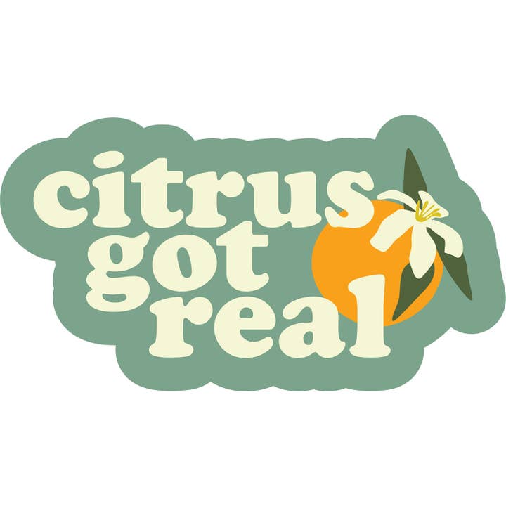 Autocollant « Citrus Got Real » pour la vente par Kristin Cronic Studio