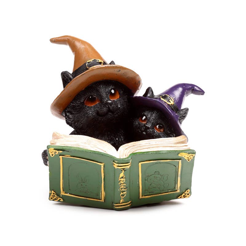 Puckator Ltd – wholesale Ornament – Witches Black Cat Magical Spell Book3