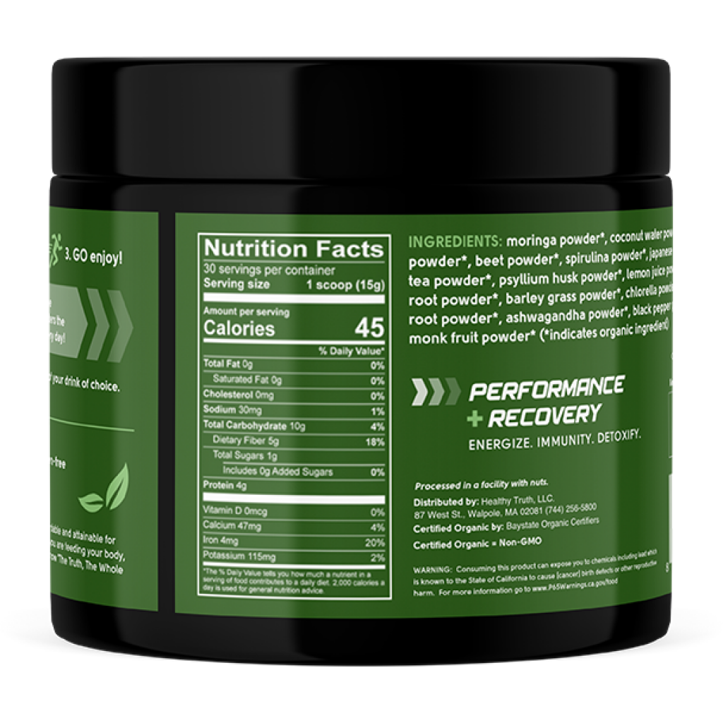 Healthy Truth LLC - Vendita all'ingrosso Proteine/superfood in polvere - Miscela Energetica Supergreen1