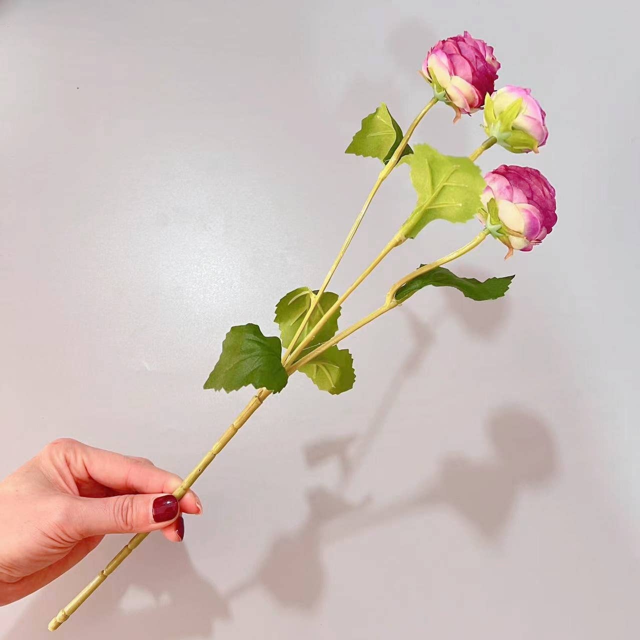 ACNITE(We cover U.S. import duties) - Vendita all'ingrosso Fiori finti - Rosa artificiale da 16,6 cm, rosa piccola a 3 teste, fiori finti9