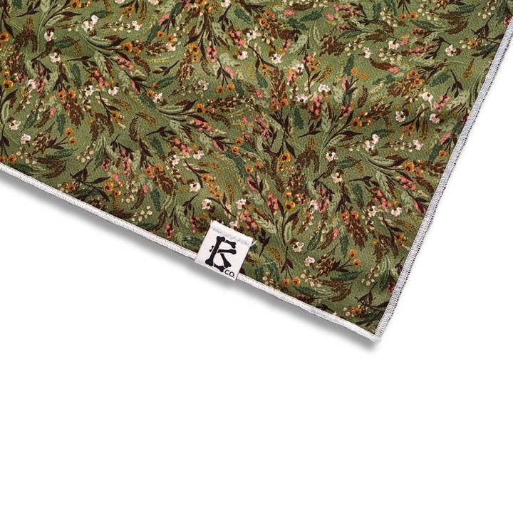 Boneyard Co. - Wholesale Pet Bandana - Dog - "Wildflower" Green Spring Floral Dog Bandana